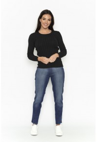 Orientique Washed Denim Fitted Jeans 